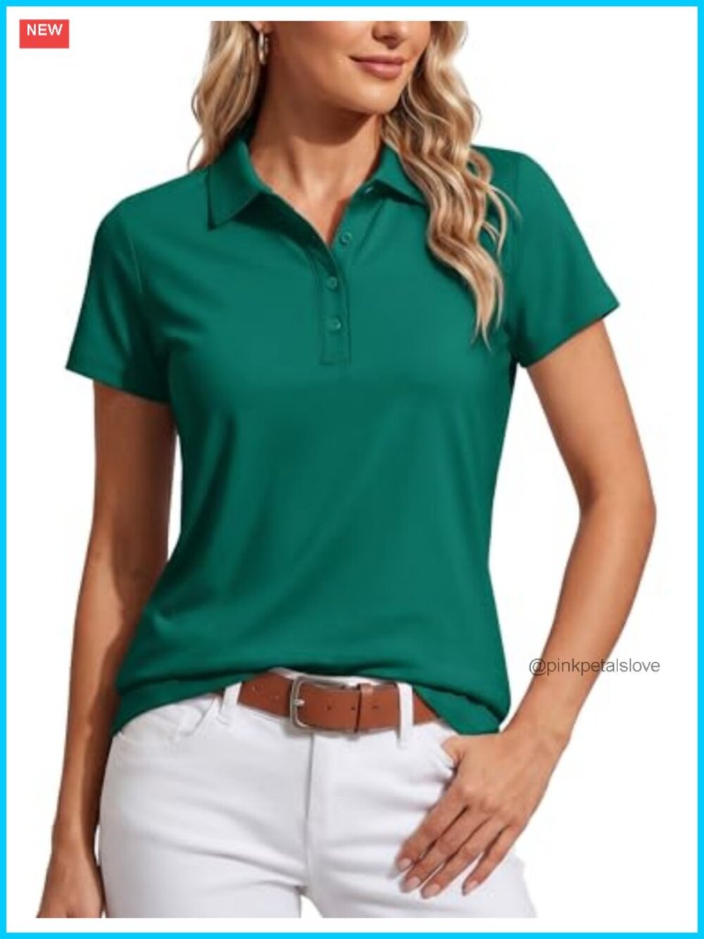 UPF 50+ Quick Dry Golf Polo Shirt Collared Short Sleeve Stretchy